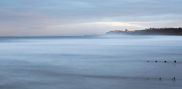 Last Light On Whitby Abbey - Sandsend